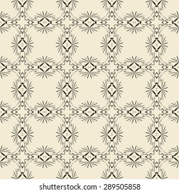 Geometric ornament seamless pattern.  Monochrome design template seamless background. Round, polygonal and grunge motif endless texture. Editable and color ready.