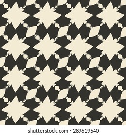 Geometric ornament seamless pattern.  Monochrome design template seamless background. Round, polygonal and grunge motif endless texture. Editable and color ready.