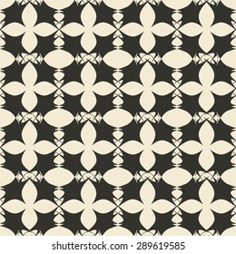 Geometric ornament seamless pattern.  Monochrome design template seamless background. Round, polygonal and grunge motif endless texture. Editable and color ready.