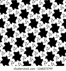 Geometric ornament. Seamless pattern. Polygons, triangles background. Geometrical wallpaper. Digital paper, textile print, web design, abstract backdrop. Seamless pattern. Vector.
