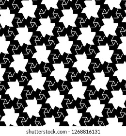 Geometric ornament. Seamless pattern. Polygons, triangles background. Geometrical wallpaper. Digital paper, textile print, web design, abstract backdrop. Seamless pattern. Vector