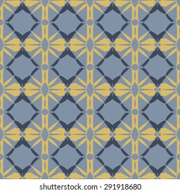 Geometric ornament seamless pattern.  Textile design template seamless background. Round, polygonal and grunge motif endless texture. Editable sample vector illustration.