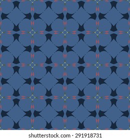 Geometric ornament seamless pattern.  Textile design template seamless background. Round, polygonal and grunge motif endless texture. Editable sample vector illustration.