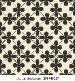 Geometric ornament seamless pattern.  Textile design template seamless background. Round, polygonal and grunge motif endless texture. Monochrome sample vector illustration.