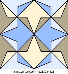 Geometric ornament, seamless pattern, vector illustration.