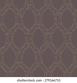 Geometric ornament. Seamless vector background with vertical golden waves. Abstract texture for wallpapers. Repeating geometric elements