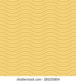 Geometric ornament. Seamless vector background. Abstract texture for wallpapers. Repeating golden waves and round elements