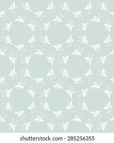 Geometric ornament. Seamless vector background. Abstract texture for wallpapers. Repeating geometric elements. Light blue and white pattern