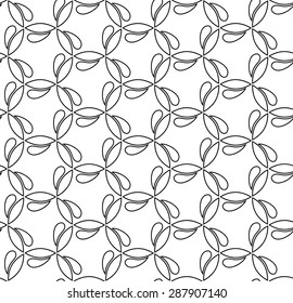 Geometric ornament. Seamless vector black and white background. Abstract texture with repeating geometric elements