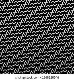 Geometric ornament. Geometric shapes background. Linear motif. Figures wallpaper. Polygons, triangles backdrop. Digital paper, textile print, web design, abstract. Seamless pattern. Vector artwork
