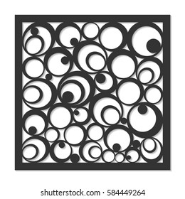 geometric ornament template. card for laser cutting. decorative design element. circular pattern. Vector illustration.