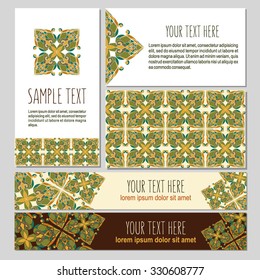 geometric ornament template design set
