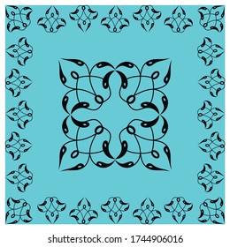 Geometric Ornament. Traditional Islamic Design. Mosque decoration element. Traditional Islamic Template with Floral ornament