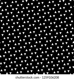 Geometric ornament. Triangular shapes wallpaper. Blocks background. Triangles backdrop. Mosaic motif. Digital paper, textile print, web designing. Seamless surface pattern design. Vector artwork.