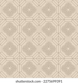 Geometric ornament using the Celtic knot.