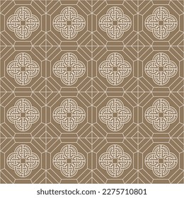 Geometric ornament using the Celtic knot.