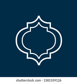 Geometric ornament vector. Geometric frame design