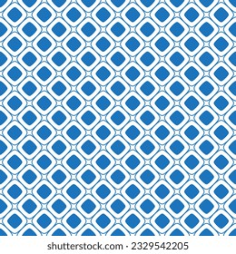 Geometric ornamental blue vector pattern. Abstract seamless checkerboard background vector illustration.