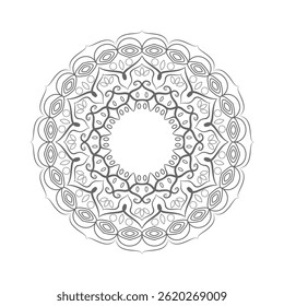 Geometric ornamental mandalas, art isolated on a white background. Various design elements that relate to meditation, yoga, banners, henna, invitations, cover pages, and mandalas. Simple mandala art.