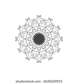 Geometric ornamental mandalas, art isolated on a white background. Various design elements that relate to meditation, yoga, banners, henna, invitations, cover pages, and mandalas. Simple mandala art.