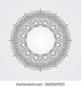 Geometric ornamental mandalas, art isolated on a white background. Various design elements that relate to meditation, yoga, banners, henna, invitations, cover pages, and mandalas. Simple mandala art.