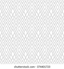 Geometric ornamental pattern - seamless vector background. Gray and white texture.