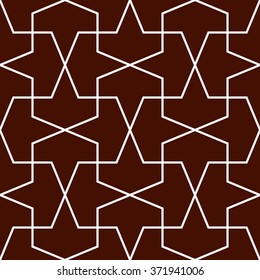 Geometric ornamental pattern, traditional Arabic seamless ornament, abstract background