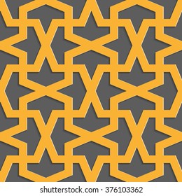 Geometric ornamental pattern. Traditional Arabic seamless ornament. Abstract background