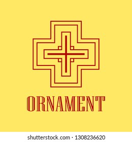 Geometric ornamental retro vintage art deco logo for design and decoration. Vintage retro ornamental deco art design. Retro art for beautiful design.