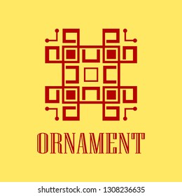Geometric ornamental retro vintage art deco logo for design and decoration. Vintage retro ornamental deco art design. Retro art for beautiful design.