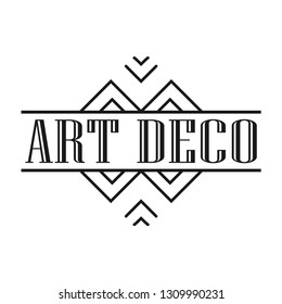Geometric ornamental retro vintage art deco ornament, logo, badge, border frame for design and decoration. Vintage retro ornamental deco art design for logo, frame, border and badge. Retro art design.