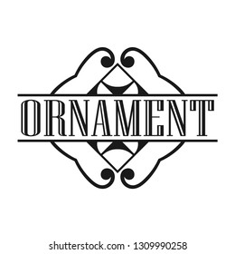 Geometric ornamental retro vintage art deco ornament, logo, badge, border frame for design and decoration. Vintage retro ornamental deco art design for logo, frame, border and badge. Retro art design.