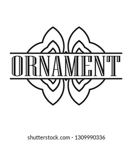 Geometric ornamental retro vintage art deco ornament, logo, badge, border frame for design and decoration. Vintage retro ornamental deco art design for logo, frame, border and badge. Retro art design.