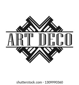 Geometric ornamental retro vintage art deco ornament, logo, badge, border frame for design and decoration. Vintage retro ornamental deco art design for logo, frame, border and badge. Retro art design.