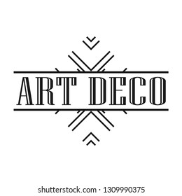 Geometric ornamental retro vintage art deco ornament, logo, badge, border frame for design and decoration. Vintage retro ornamental deco art design for logo, frame, border and badge. Retro art design.