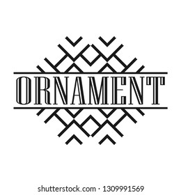 Geometric ornamental retro vintage art deco ornament, logo, badge, border frame for design and decoration. Vintage retro ornamental deco art design for logo, frame, border and badge. Retro art design.