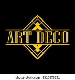 Geometric ornamental retro vintage art deco ornament, logo, badge, border frame for design and decoration. Vintage retro ornamental deco art design for logo, frame, border and badge. Retro art design.