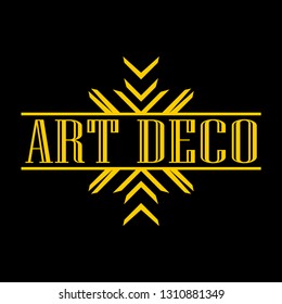 Geometric ornamental retro vintage art deco ornament, logo, badge, border frame for design and decoration. Vintage retro ornamental deco art design for logo, frame, border and badge. Retro art design.