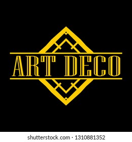 Geometric ornamental retro vintage art deco ornament, logo, badge, border frame for design and decoration. Vintage retro ornamental deco art design for logo, frame, border and badge. Retro art design.