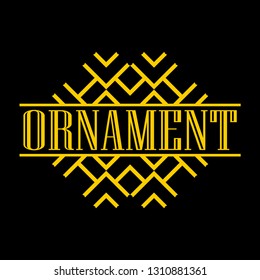 Geometric ornamental retro vintage art deco ornament, logo, badge, border frame for design and decoration. Vintage retro ornamental deco art design for logo, frame, border and badge. Retro art design.