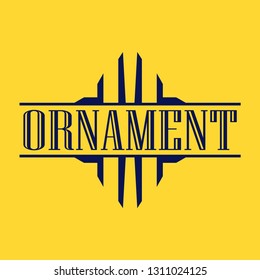 Geometric ornamental retro vintage art deco ornament, logo, badge, border frame for design and decoration. Vintage retro ornamental deco art design for logo, frame, border and badge. Retro art design.