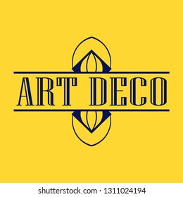 Geometric ornamental retro vintage art deco ornament, logo, badge, border frame for design and decoration. Vintage retro ornamental deco art design for logo, frame, border and badge. Retro art design.