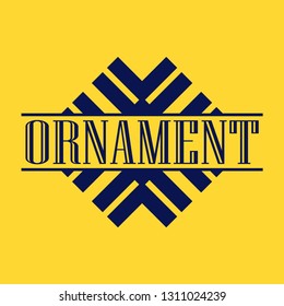 Geometric ornamental retro vintage art deco ornament, logo, badge, border frame for design and decoration. Vintage retro ornamental deco art design for logo, frame, border and badge. Retro art design.