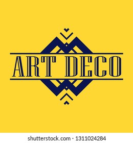 Geometric ornamental retro vintage art deco ornament, logo, badge, border frame for design and decoration. Vintage retro ornamental deco art design for logo, frame, border and badge. Retro art design.