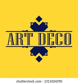 Geometric ornamental retro vintage art deco ornament, logo, badge, border frame for design and decoration. Vintage retro ornamental deco art design for logo, frame, border and badge. Retro art design.
