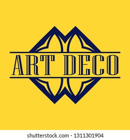 Geometric ornamental retro vintage art deco ornament, logo, badge, border frame for design and decoration. Vintage retro ornamental deco art design for logo, frame, border and badge. Retro art design.