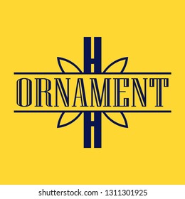 Geometric ornamental retro vintage art deco ornament, logo, badge, border frame for design and decoration. Vintage retro ornamental deco art design for logo, frame, border and badge. Retro art design.