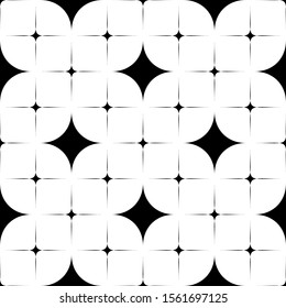 Geometric ornamental seamless pattern. Abstract background design. Modern stylish abstract texture. Monochrome template for prints, textiles, wrapping, wallpaper, website, etc. Vector illustration.