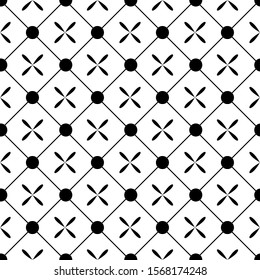 Geometric ornamental seamless pattern. Abstract background design. Modern stylish abstract texture. Monochrome template   Vector illustration.
