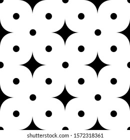Geometric ornamental seamless pattern. Abstract background design. Modern stylish abstract texture. Monochrome template for prints, textiles, wrapping, wallpaper, website. Vector illustration.